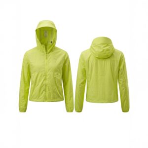 CHAQUETA IMPERMEABLE VERDE CLARO DAMA
