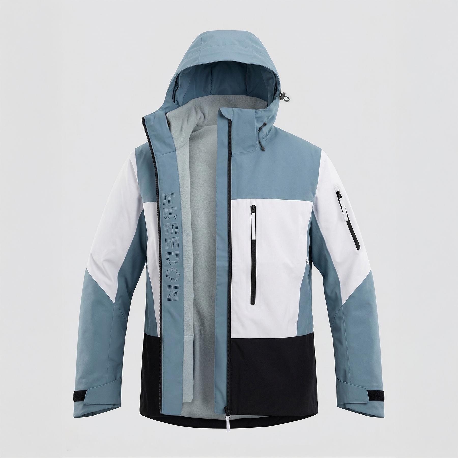 CHAQUETA DUO WTRPROOF 5 BOLS BL/AZ DM - Imagen 2
